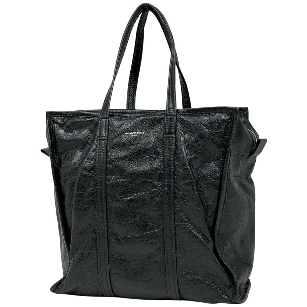 Balenciaga Bazaar Shopper Shoulder Bag Tote Leather Black